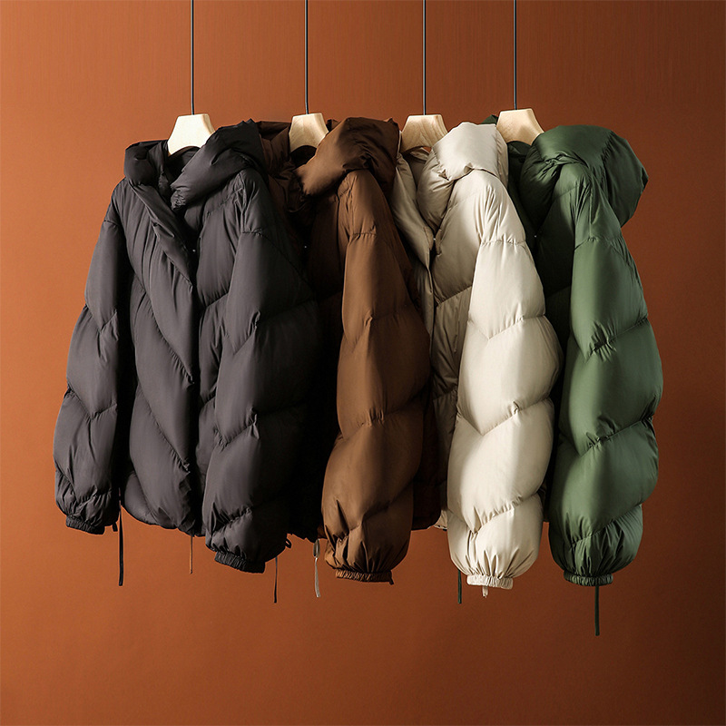 平湖羽绒服女短款加厚外套面包服2025秋冬新款90白鸭绒轻奢高级风