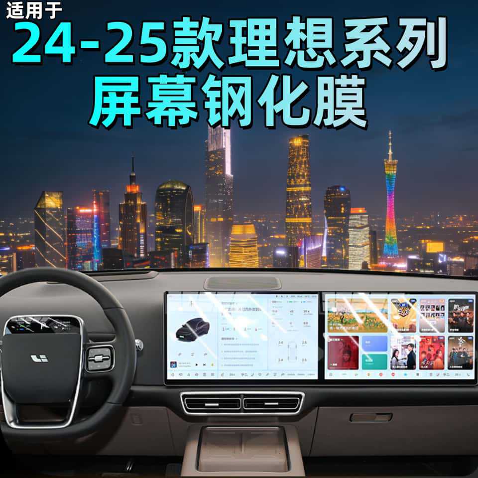 Suitable for Ideal I6/I8/L6L7L8/L9/Mega Screen Tempered Film, Navigation Instrument Screen, Central Control Interior Film