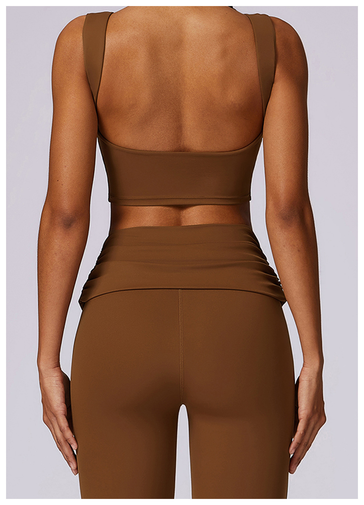 Zechuang Women's Spring Nude Tights Quick Drying Breathable Back Yoga Fitness Suit For Running Sports_ecoleips.com