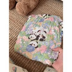 日系甜美可爱熊猫印花休闲睡裤女款春秋新款可外穿百搭居家遛弯裤