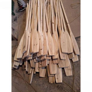 Rowing Stage Boat Paddle Rowing Game Decoration Log Paddle Board Rowing Props Wooden Boat Scenic Area with Leidezhu