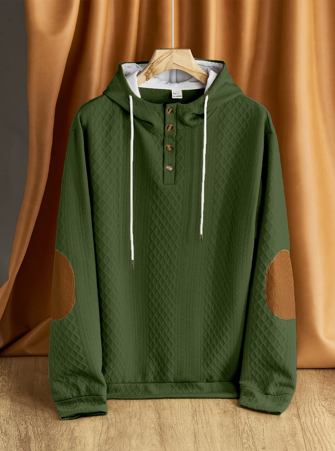 Sweat à capuche homme brodé uni pull décontracté de sport_voghion.com