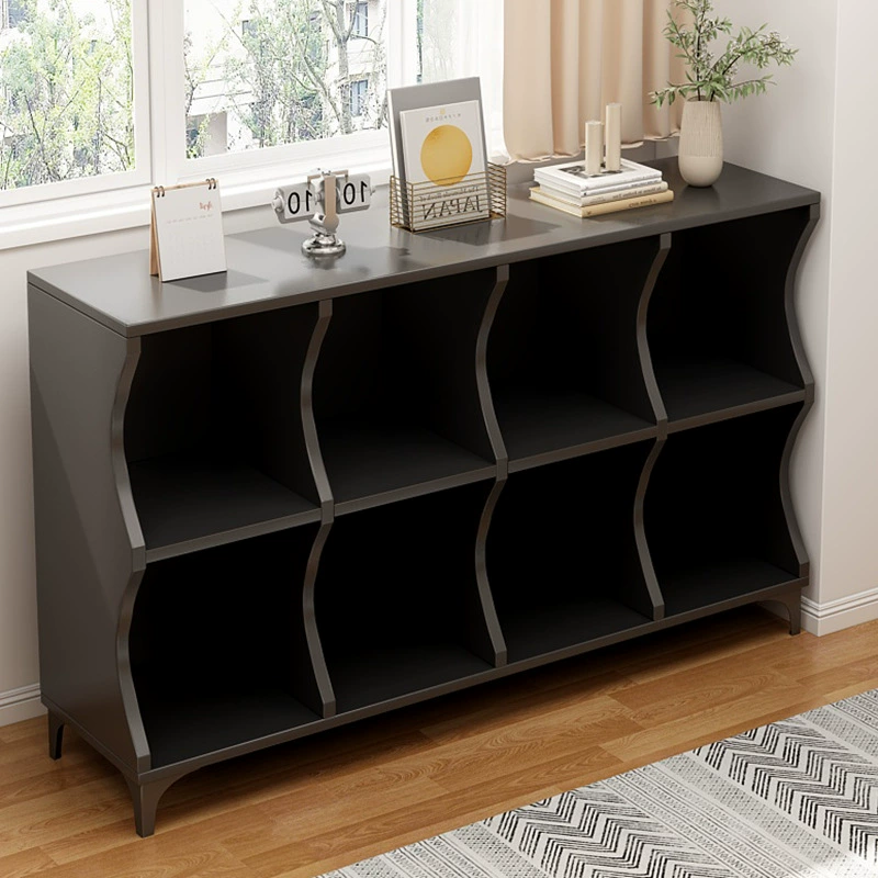 Книжная полка на полу стойка для хранения шкафов в гостиной у стены