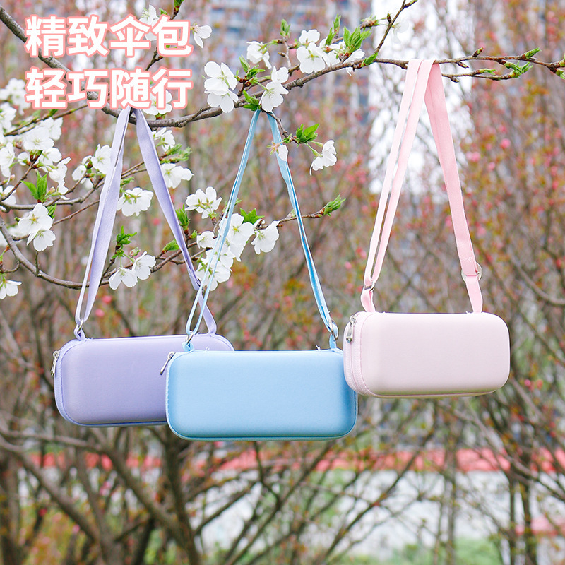 Summer Essential Macaron Series Parasol Vinyl Sun Protection Uv Sun Umbrella Lightweight Portable Sunny Umbrella