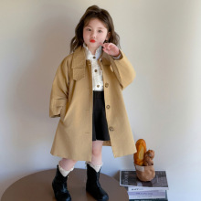 女童秋季时尚外套2025新款儿童秋装女孩洋气上衣百搭风衣外套秋款