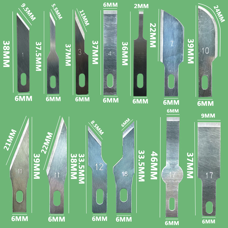 Cuchillo de lápiz tallado reparación de teléfonos móviles 4 cuchilla de eliminación de pegamento de cabeza plana cortar papel tienda de mano de niña pequeña plegable expreso