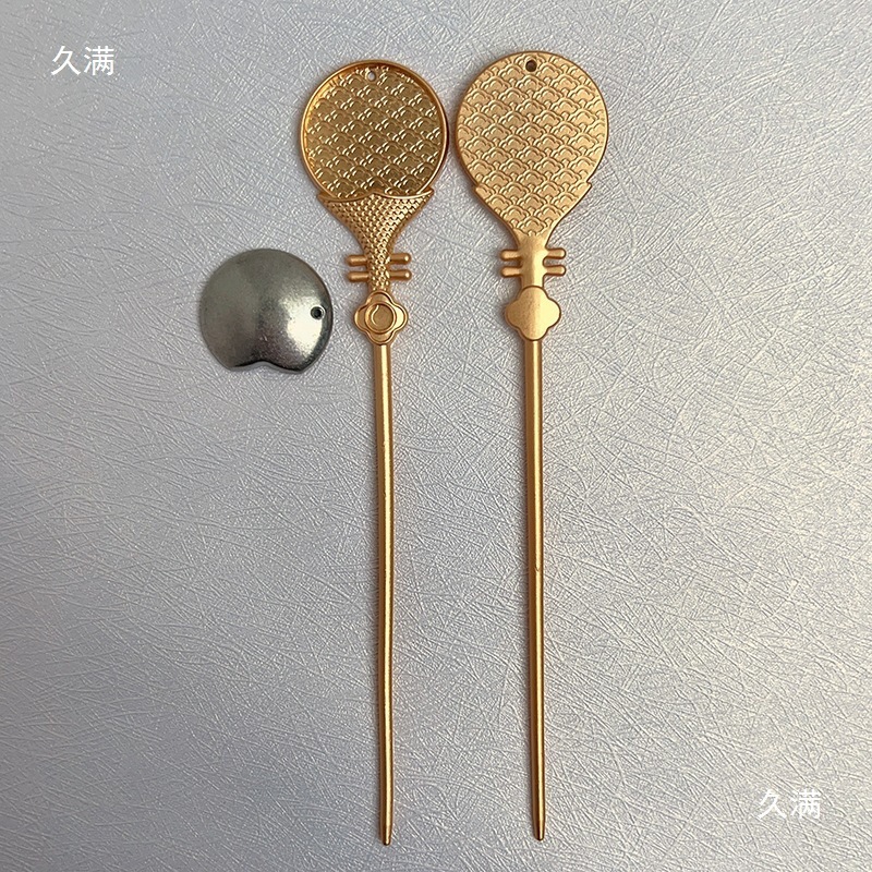 手工发簪底胚宋锦贴布艺新中式合金发饰底托古风发钗花冠簪子|undefined
