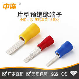中连DBV片型预绝缘PVC冷压接线端子紫铜0.5~6平方电缆压接连接器