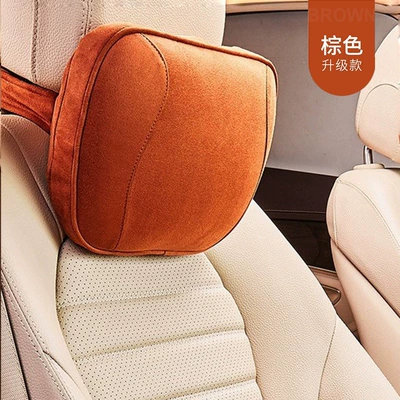 Headrest – Headrests, Dupont Bio-Velvet Neck - maybach-memory-foam-headrest-brown-1-piece