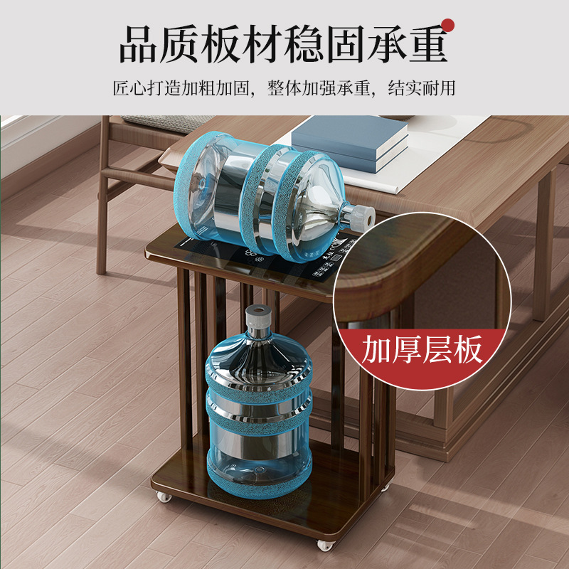 Gabinete de té móvil pequeña mesa de té de madera maciza mesa de café sala de estar hogar hervidor de agua completamente automático con ruedas