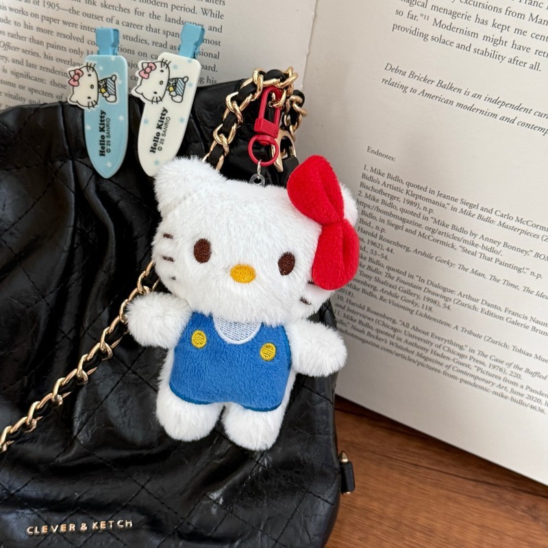 2025新款KT钥匙扣毛绒公仔挂件HelloKitty挂件钥匙链包包挂饰辅料|undefined