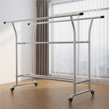 镀锌钢管晾衣架落地户外室外家用简易双杆水管挂衣晒被架子凉衣杆