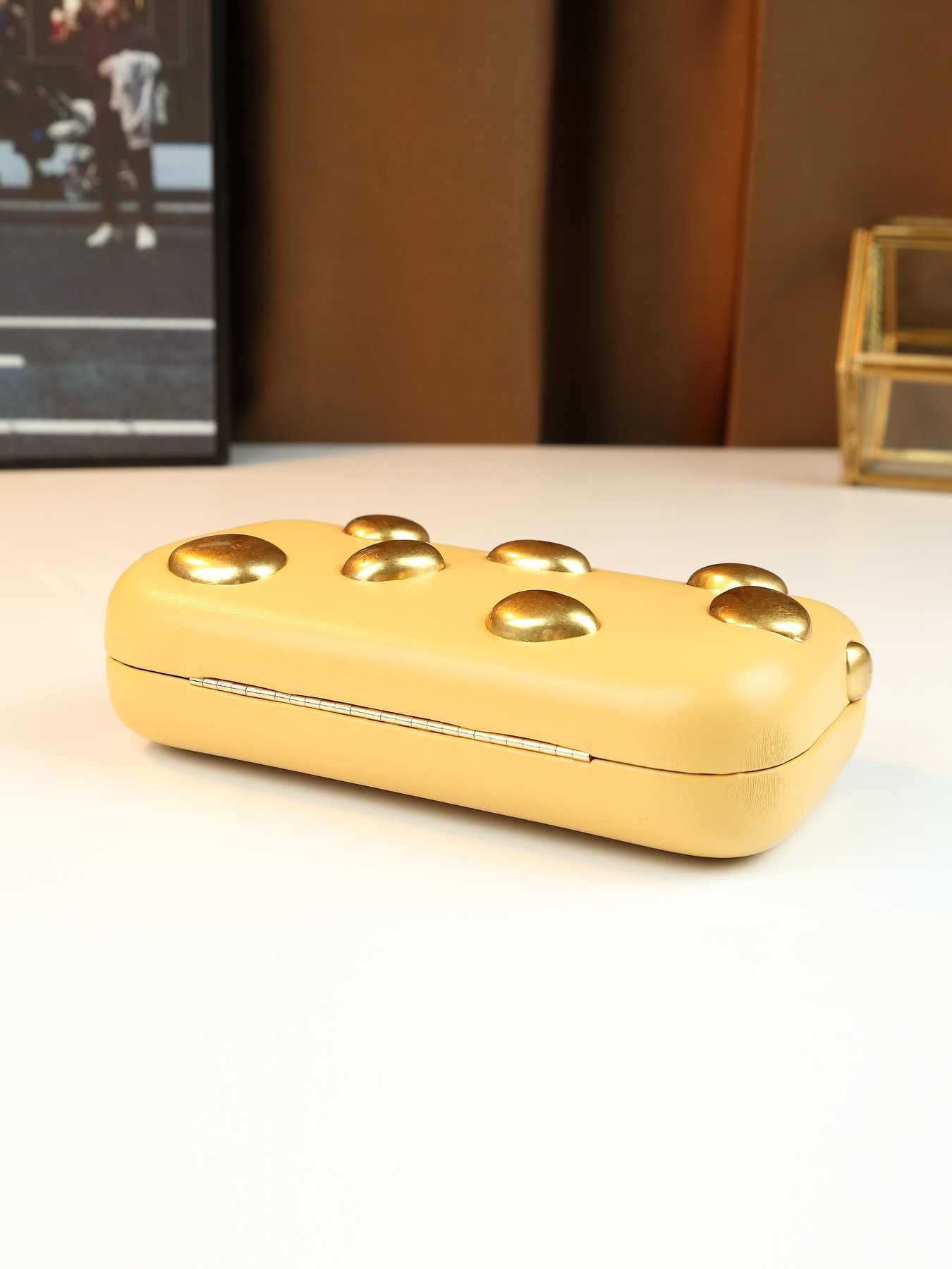 Borsa a tracolla box a pois elegante borsa minimalista per donna_voghion.com
