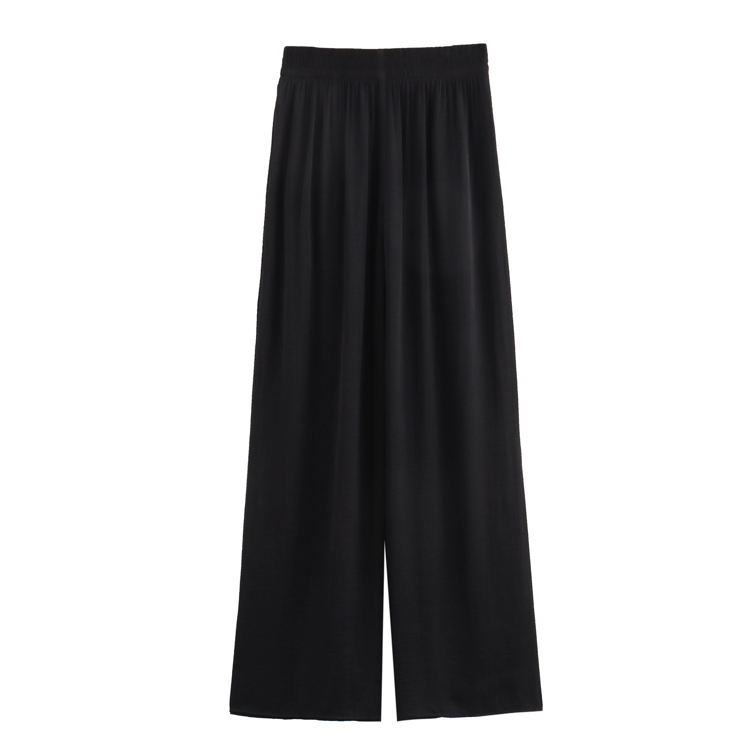 Women's 2024 Summer New Style Elastic Waist Fashion Wide Leg Pants_voghion.com