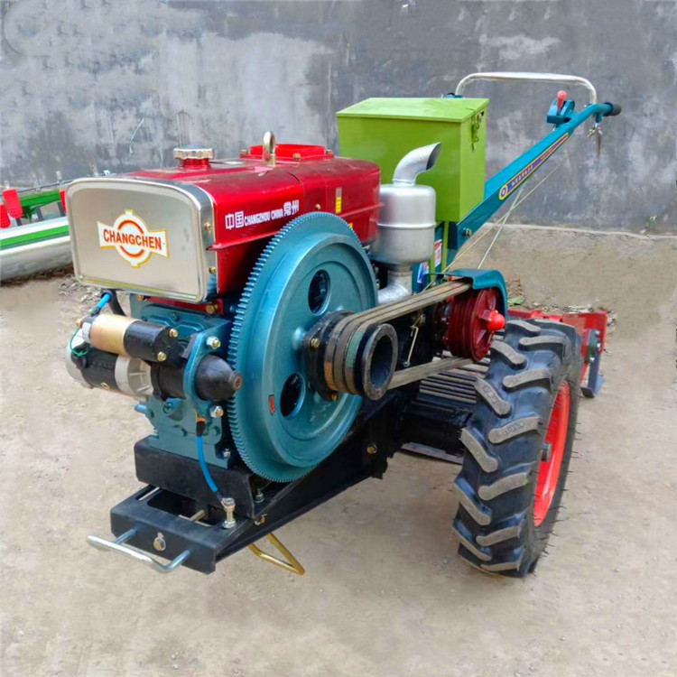 常州牌121型柴油手扶拖拉机功率大 噪音低  梯形地三角地管理机
