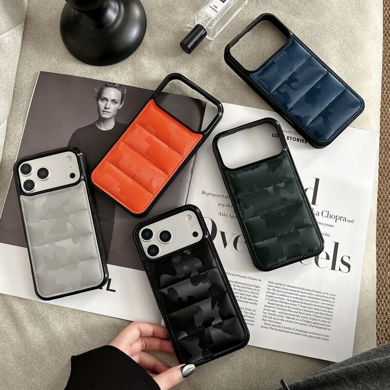 New Camouflage Cotton-Filled Leather down Jacket Apple 17Promax Mobile Phone Case Iphone15Pm Cross-Border Wholesale 13 New Camouflage Cotton-Filled Leather down Jacket Apple 17Promax Mobile Phone Case Iphone15Pm Cross-Border Wholesale 13