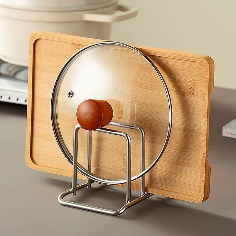 Household stainless steel chopping board rack kitchen storage rack chopping board chopping board storage rack chopping board rack pot cover