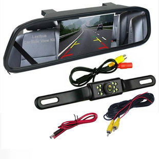 Factory supply digital HD 4.3 inch rearview mirror display 4.3 inch Car Rearview mirror new license plate camera