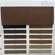 现货0.8厚鹿皮绒细纹双色皮革PU皮革人造革箱包家具沙发化妆包革