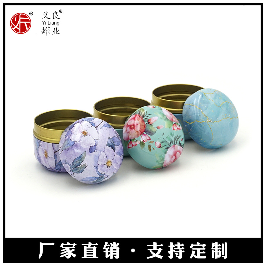 Latas de manzana de metal, latas de té pequeñas, latas de velas, dulces de boda, cajas de hojalata de aromaterapia, envases de regalo de té, cajas de hojalata