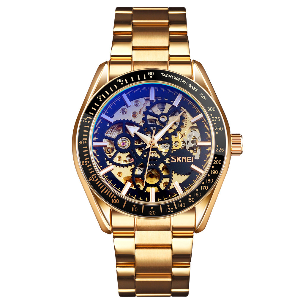 Reloj mecánico de acero impermeable para hombres relojes de negocios comercio exterior al por mayor regalos personalizados