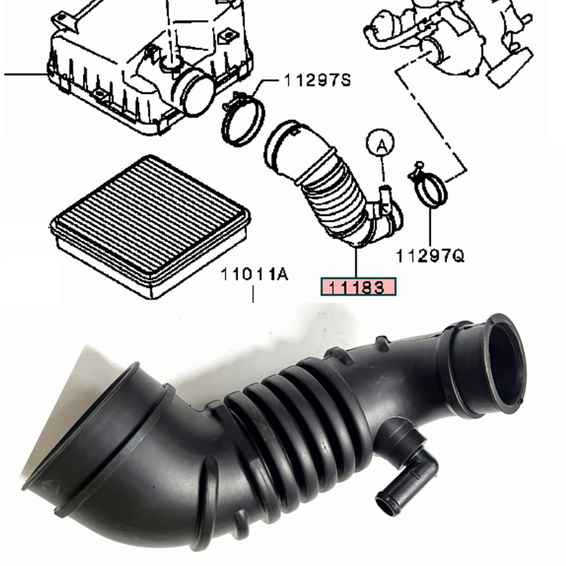 Mn171012 Is Suitable for Mitsubishi 05-22 Pajero Sport 2008-2021 4D56 Engine Air Pipe