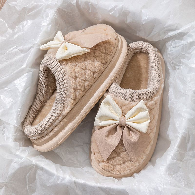 Zapatillas de algodón para mujer invierno casa pareja casa interior antideslizante piso cálido fondo grueso felpa Zapatillas de algodón invierno