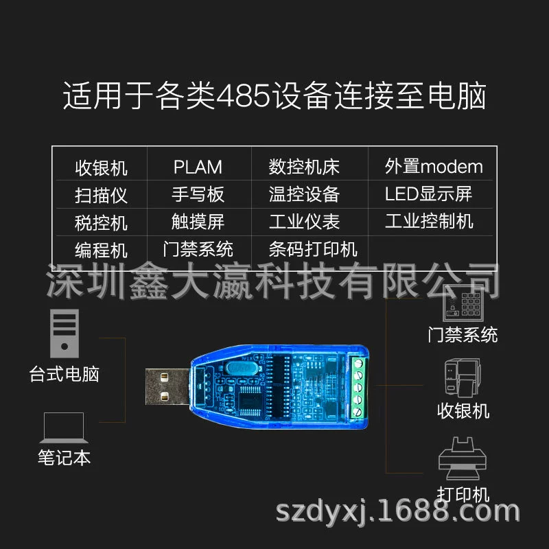 USB к RS485/RS422 последовательному порту линия преобразователь промышленного класса USB к последовательному порту RS485 модуль связи