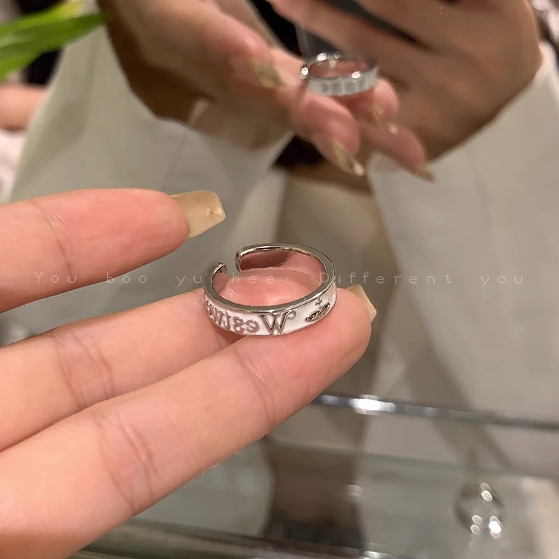 Anillo de circonita de perlas de viento ins, nicho femenino, sentido de alta gama, simple y ligero, anillo de novia de lujo, anillo de apertura de temperamento al por mayor