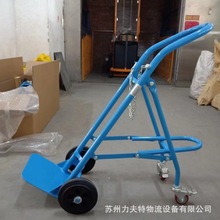 加厚气瓶推车可折叠304不锈钢便携式静音气瓶架手拉氧气瓶搬运车