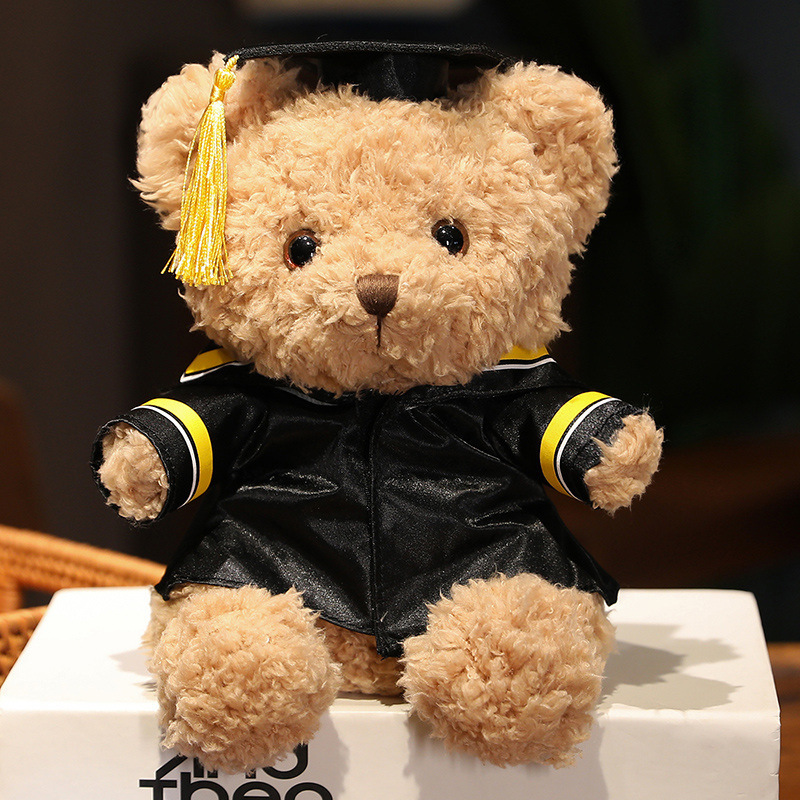 Doctor de dibujos animados sombrero Teddy Bear muñeca juguetes de peluche uniformes de licenciatura osos abrazando osos muñecas regalo de graduación
