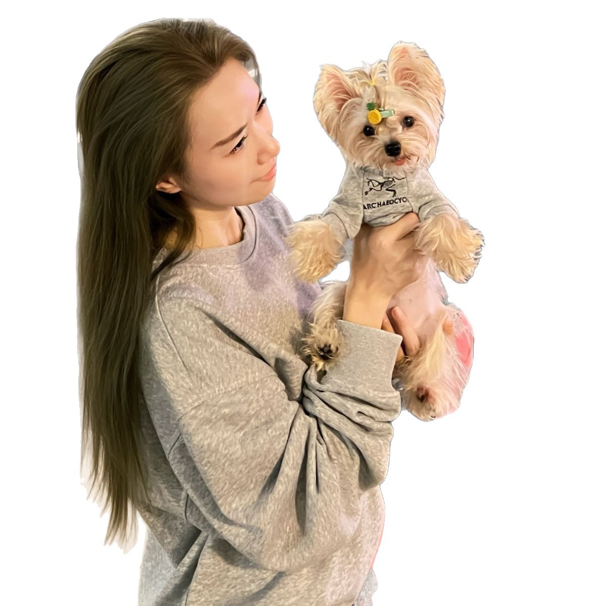 Otoño nuevo de dos colores para mascotas ropa para perros ropa casual suelta ropa para padres e hijos