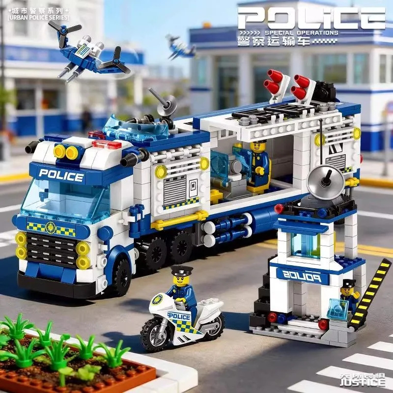 2026 New Model Building Block City Series Police Transport Vehicle Assembly Toy Birthday Gift for Boys over 12 Years Old