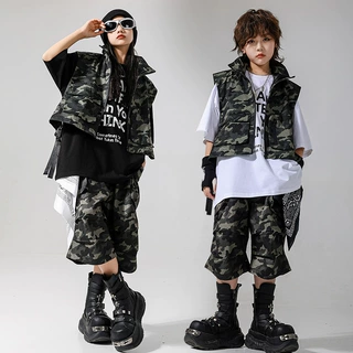 街舞儿童潮服多巴胺hiphop嘻哈少儿演出服男童套装爵士舞穿搭服装
