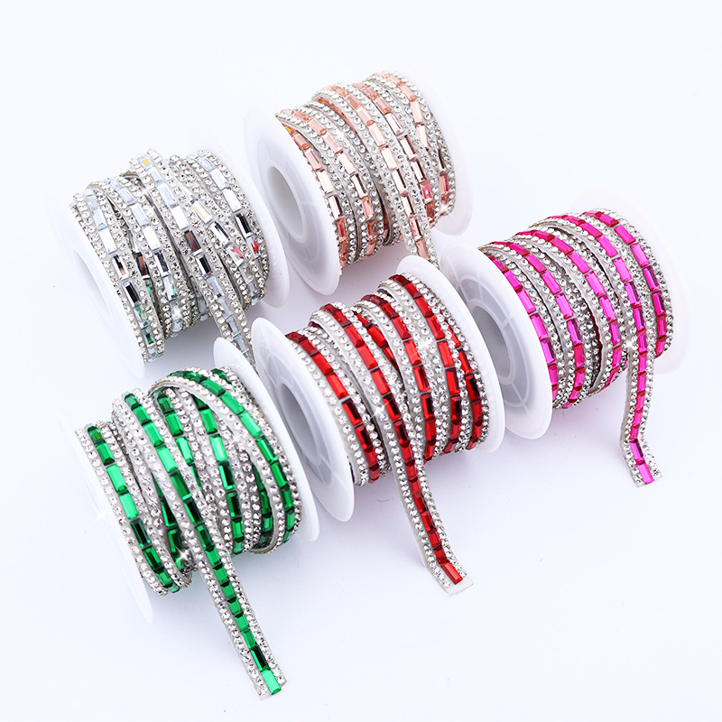 Tiras de Cristales de Colores al por Mayor, Adhesivos de Cristales de Vidrio Autoadhesivos, Accesorios para Ropa, Cristales Termoadhesivos, Accesorios para Joyería DIY, Tiras de Cristales