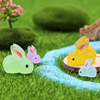 Cute cartoon jewelry, rabbit, plant lamp, resin with accessories, micro landscape, cute animals