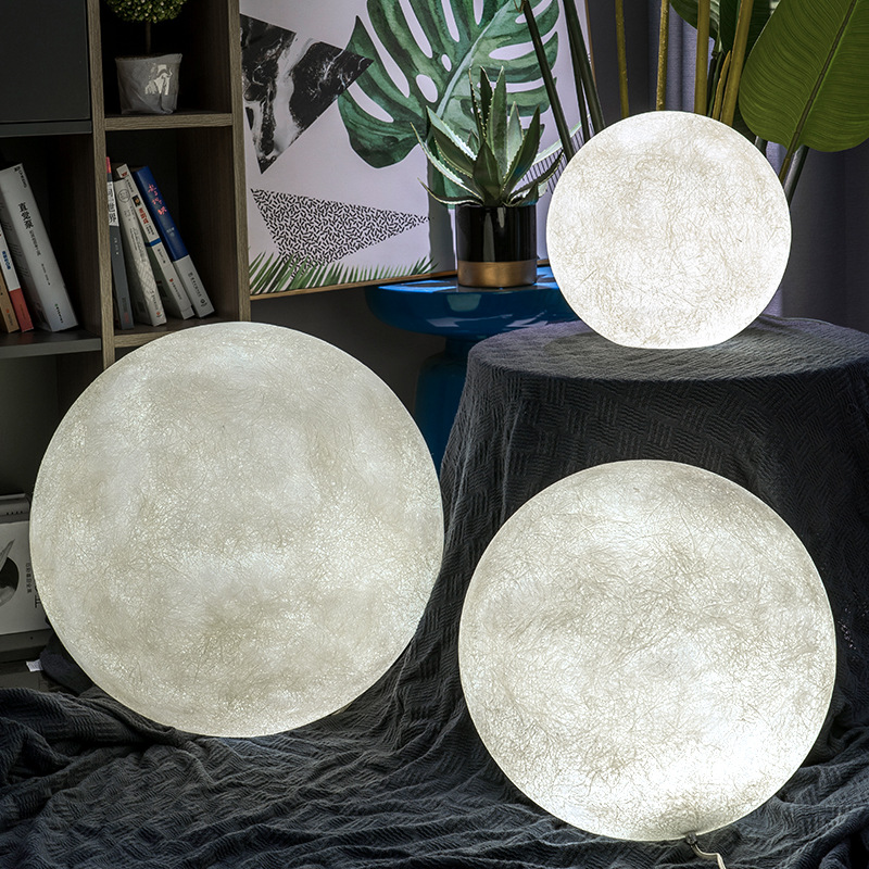 Creative internet celebrity ins style lamps modern minimalist living room dining room floor lamp bedroom bedside lamp moon lamp table lamp