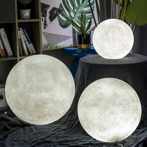 Creative internet celebrity ins style lamps modern minimalist living room dining room floor lamp bedroom bedside lamp moon lamp table lamp