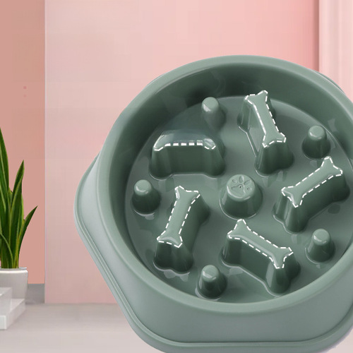 Dog Bowl Anti-Choking Slow Feeding Bowl Small/Medium Dogs Pet Feeder Tray Cat Food Bowl Bone Slow Feeder Pet Supplies