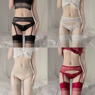 Sexy sling-free stockings ultra-thin anti-hook silk hollow silk slippery toe transparent open socks