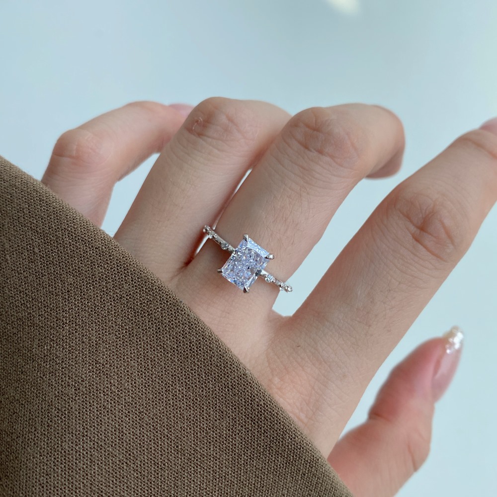 6g Weight Zircon Inlay Material Rings Classification 1 Piece Quantity Daily Occasion Sterling Silver Material Heart Shape Pattern Women'S Gender Inlay Design Fashion Style Fashion Heart Shape Sterling Silver Inlay Zircon Rings 1 Piece 7