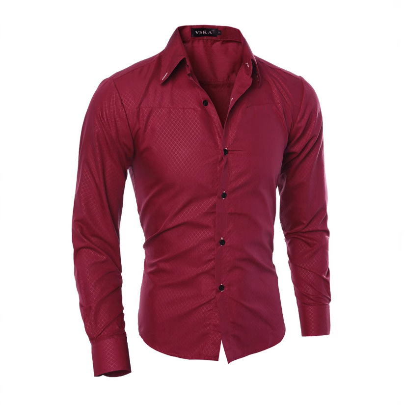 AliExpress modelos populares para la venta 2020 Otoño más tamaño de los hombres de la nueva camisa de manga larga de los hombres ocasionales a cuadros oscuros 5912