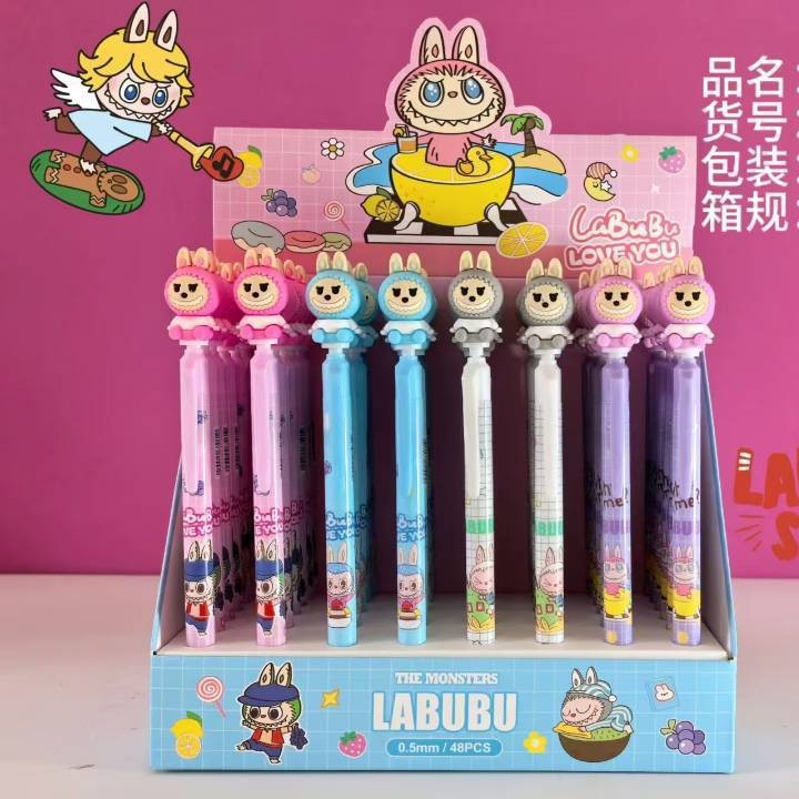 Nuevo bolígrafo neutro de prensa lateral dibujos animados lindos estudiantes con bolígrafo de escritura creativo de alto valor visual bolígrafo neutro