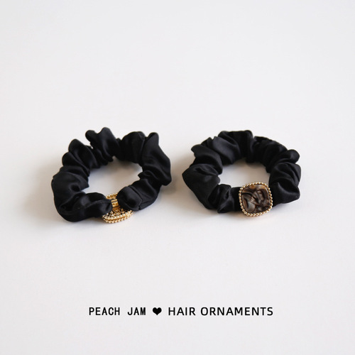 Korean minimalist light luxury acetic acid hair tie large intestine ring round headband hair tie ponytail elastic hair accessory