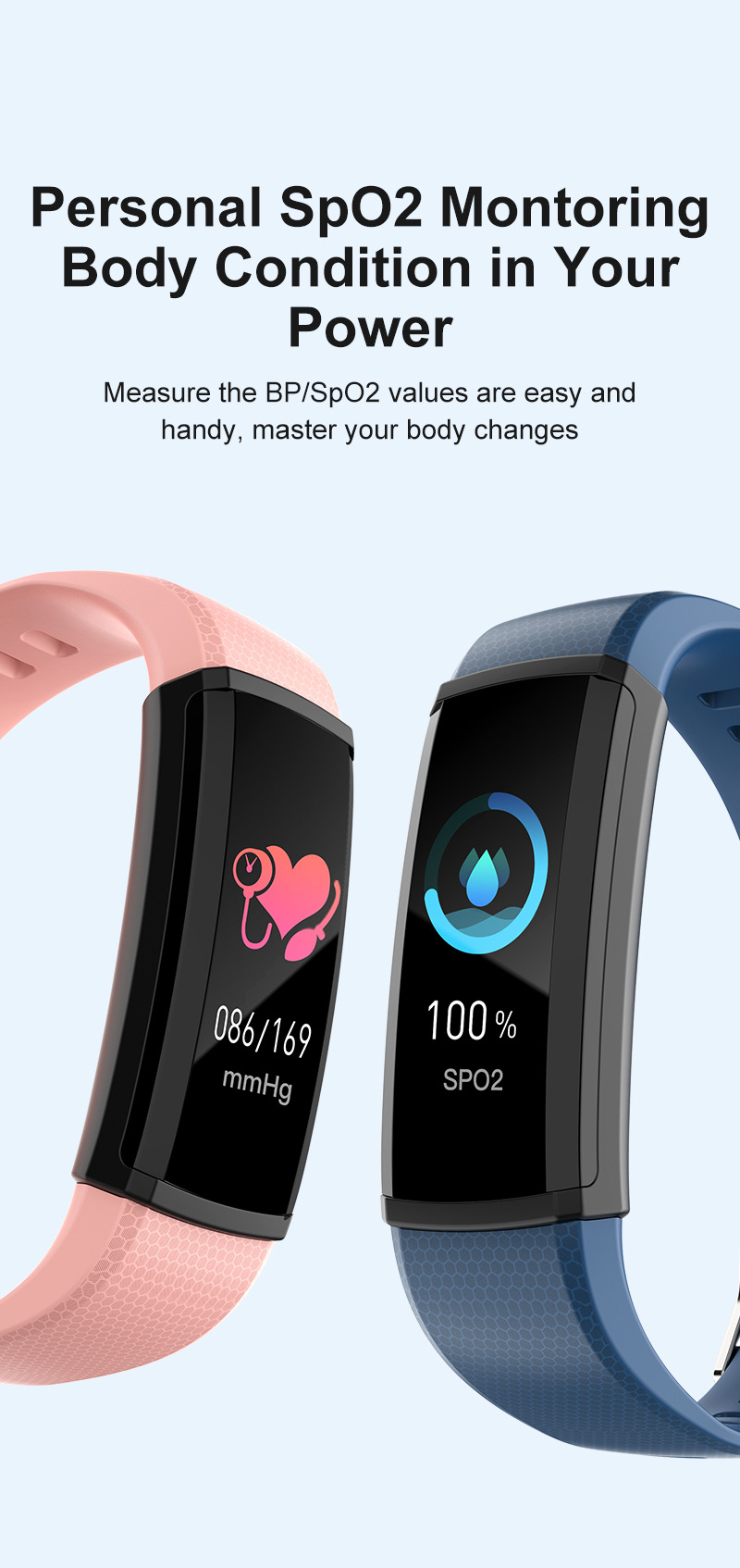 Y15 smart wristband, heart rate, blood oxygen, blood pressur_voghion.com