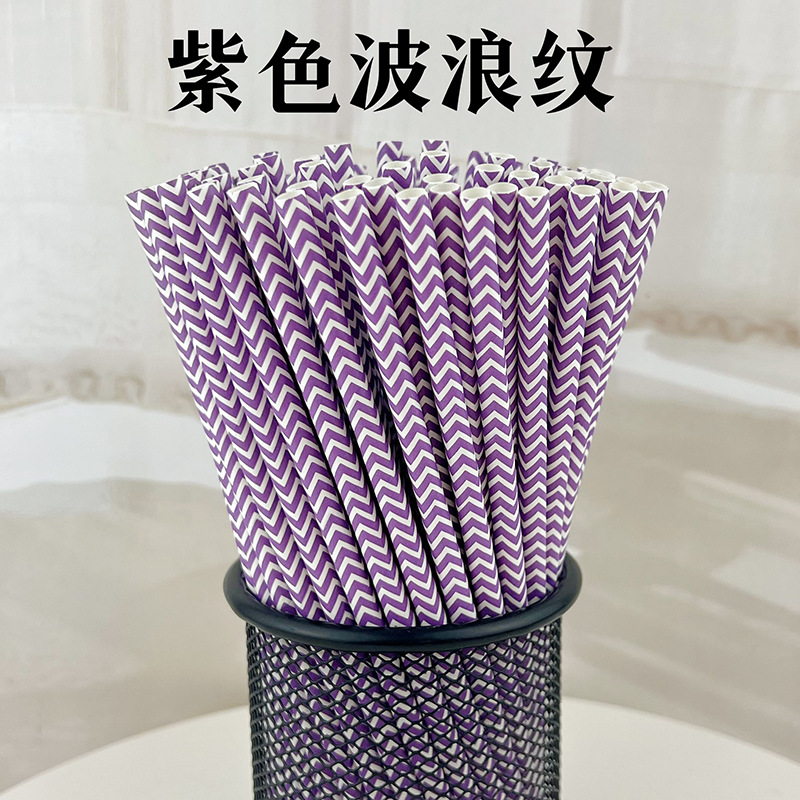 Un gran número de pajitas de papel desechables al por mayor en stock pajitas de papel degradables pajitas onduladas