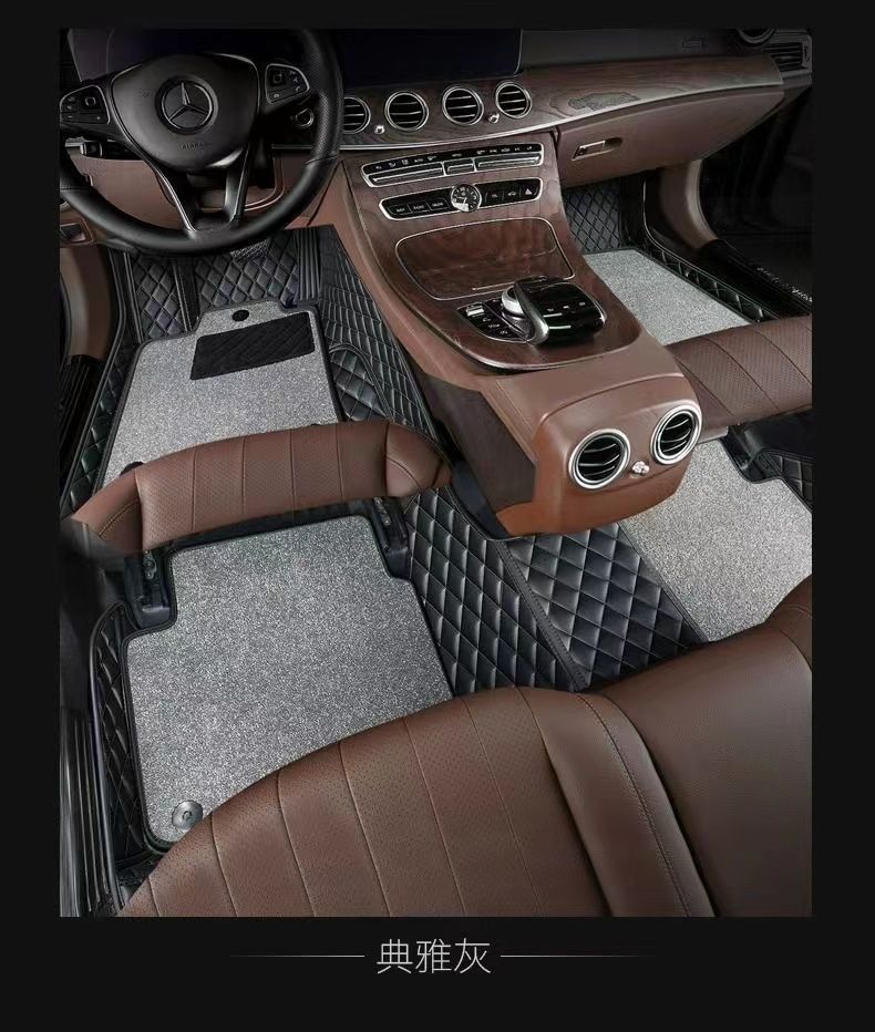Special car mat fully surrounded by five-seat double-layer universal environmental protection tasteless dirt-resistant wear-resistant high-end foot mat