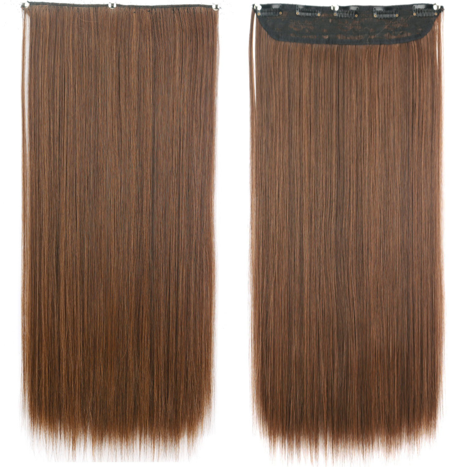 55CM pelucca de cabello recto de mujer una pieza de extensión de cabello de cinco tarjetas pelucca de cabello fluffy
