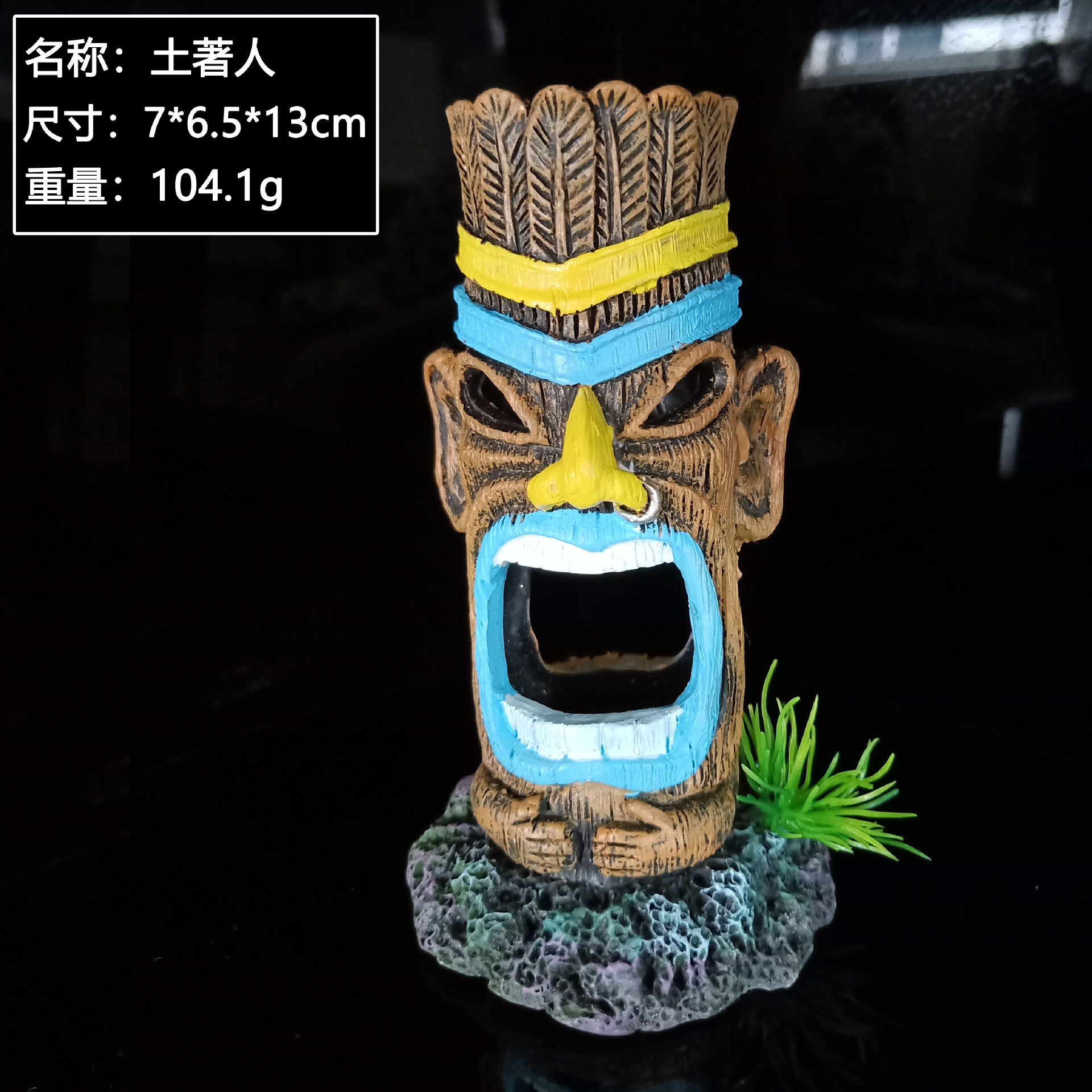 Resina decoraciones creativas micro paisaje maceta fideos personas indígenas decoración pecera decoración peces escondite casa