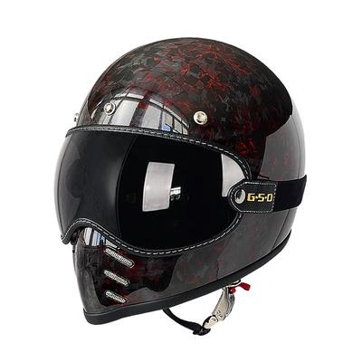 Motosiklet kaskı (dəbilqə) — Helmet 3C - red-forged-black-tea-mirror-m55-56